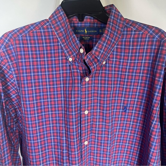 Ralph Lauren Other - Ralph Lauren Men's Long Sleeve Button Down Plaid‎ Checkered Shirt Red/Blue XXL